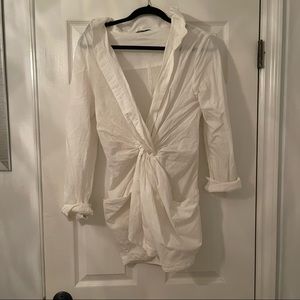 Lioness white wrap shirt dress